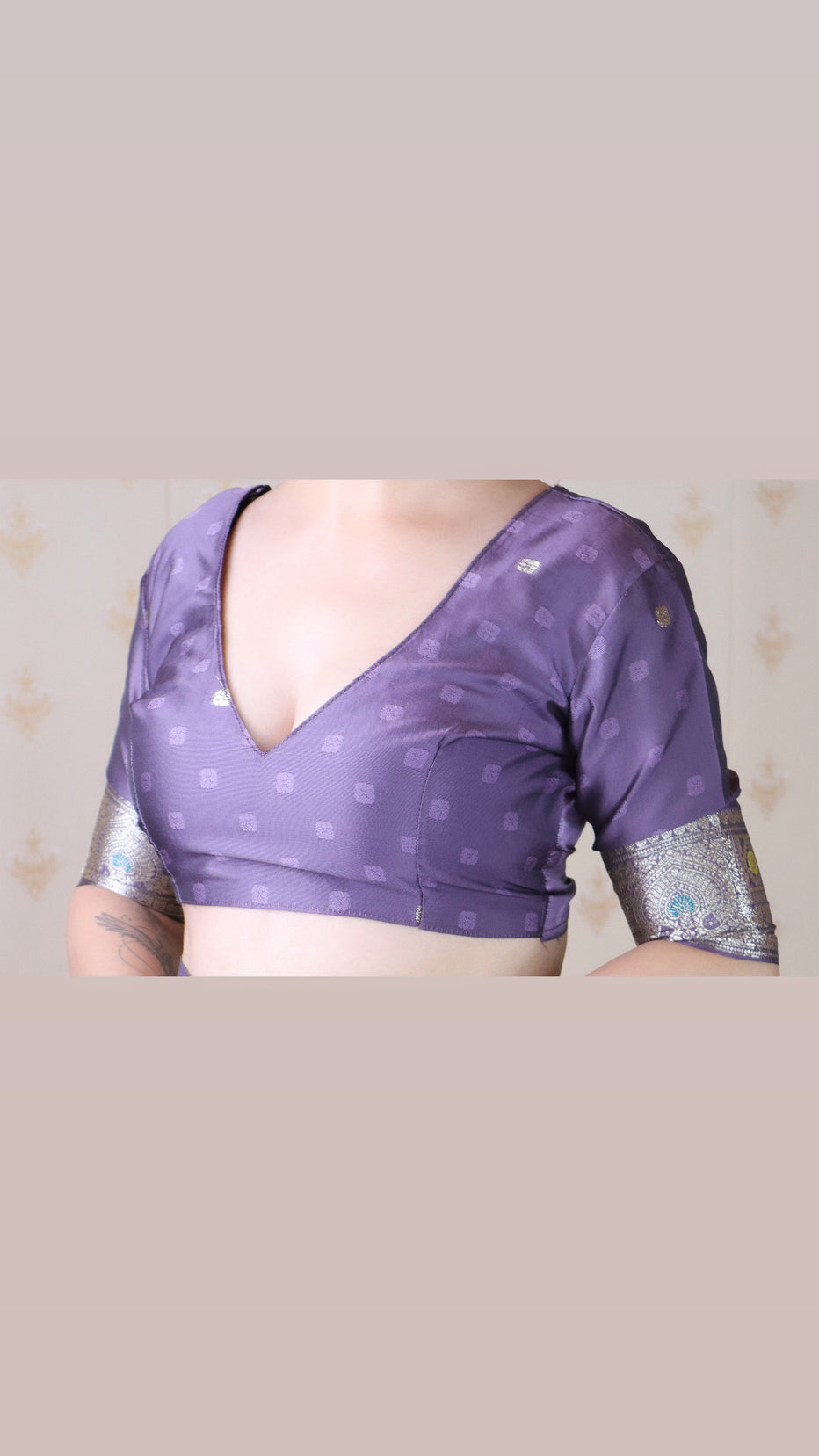 Lavender Soft Silk Banarasi Jaal Meenakari Zari Banarasi Saree
