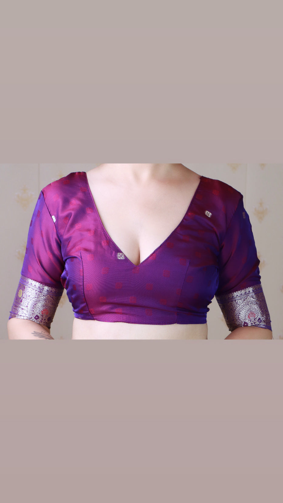 Purple Soft Silk Banarasi Jaal Meenakari Zari Banarasi Saree