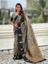Grey Soft Silk Dusty Concept Zig Zag Zari Woven Saree Soft Silk Saree Anant Tex Exports Pvt.Ltd..