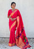 Pink Blue Zari Woven Vitthala God Special Paithani Silk Saree Banarasi Silk Saree Anant Tex Exports Pvt.Ltd..