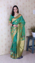 Green Soft Silk with Kamdhenu Weaves Zari Woven Saree