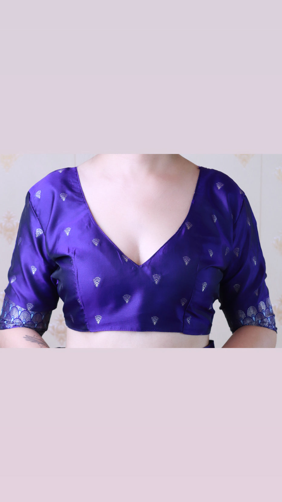 Violet Soft Silk Dual Zari Woven Moonga Silk Saree