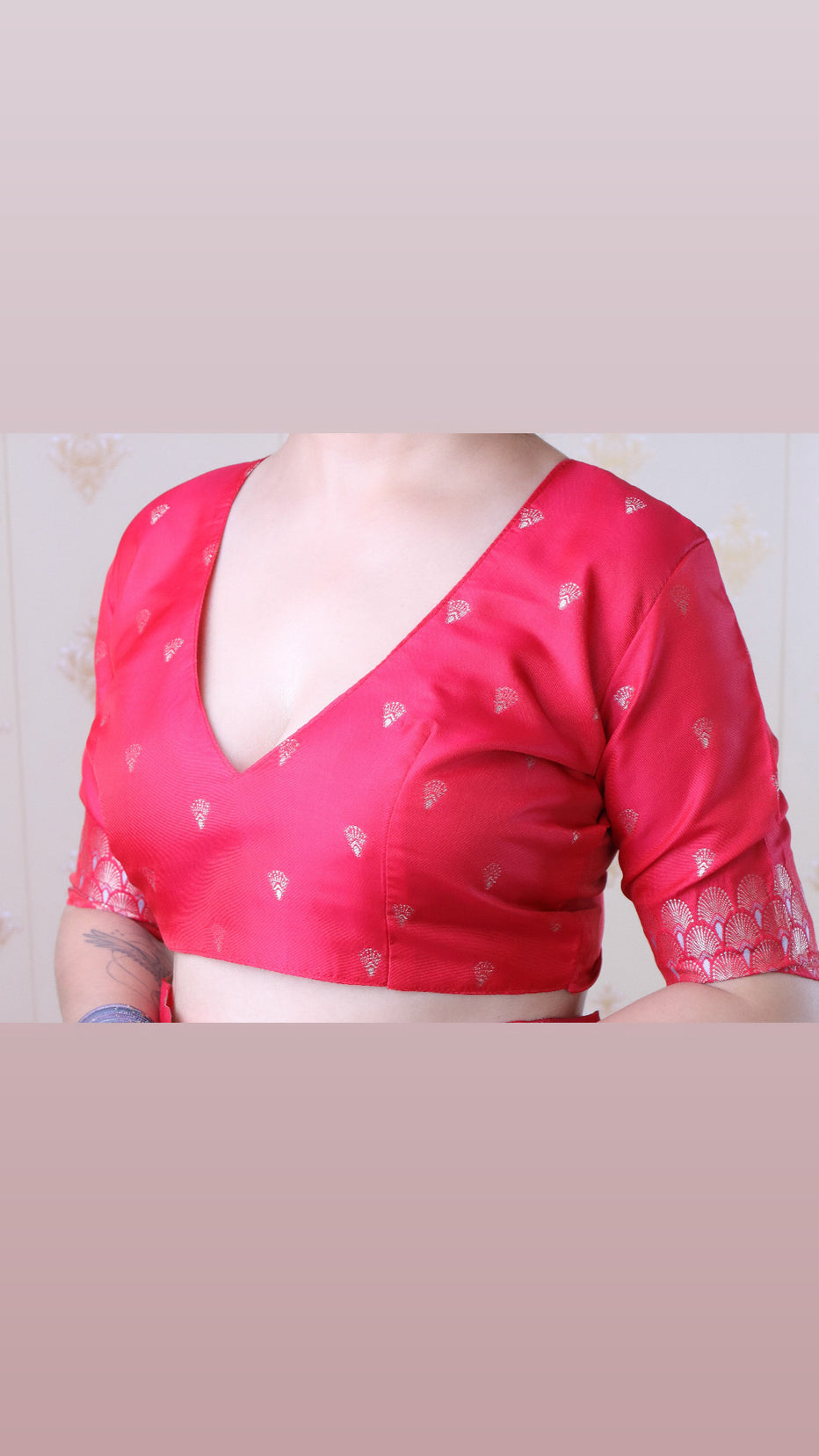 Pink Soft Silk Dual Zari Woven Moonga Silk Saree