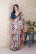 Navy Blue Pure Tussar Silk Bold Kalamkari Figure Printed Tussar Saree Tussar Saree Anant Tex Exports Pvt.Ltd..