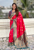 Pink Soft Silk with Sunflower Butta Meenakari Zari Saree Banarasi Saree Anant Tex Exports Pvt.Ltd..