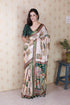 Green Pure Tussar Silk Bold Kalamkari Figure Printed Tussar Saree Tussar Saree Anant Tex Exports Pvt.Ltd..
