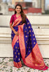 Violet Soft Silk with Sunflower Butta Meenakari Zari Saree Banarasi Saree Anant Tex Exports Pvt.Ltd..