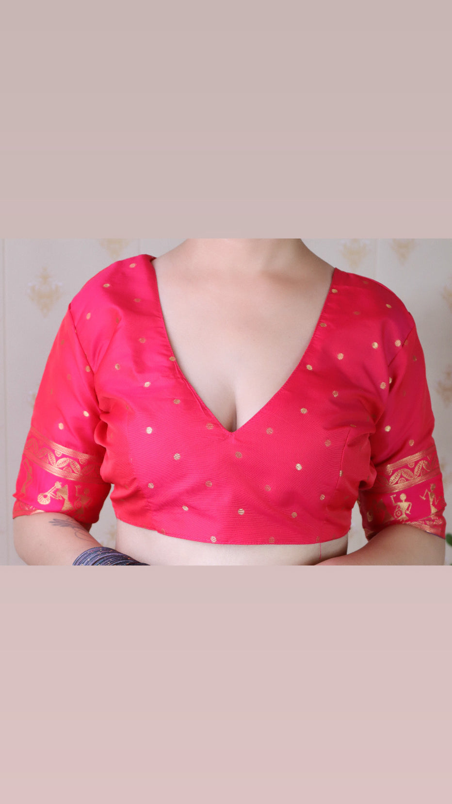 Purple Soft Silk Zari Woven Warli Art Soft Silk Saree