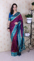 Purple Soft Silk Zari Woven Warli Art Soft Silk Saree Banarasi Saree Anant Tex Exports Pvt.Ltd..