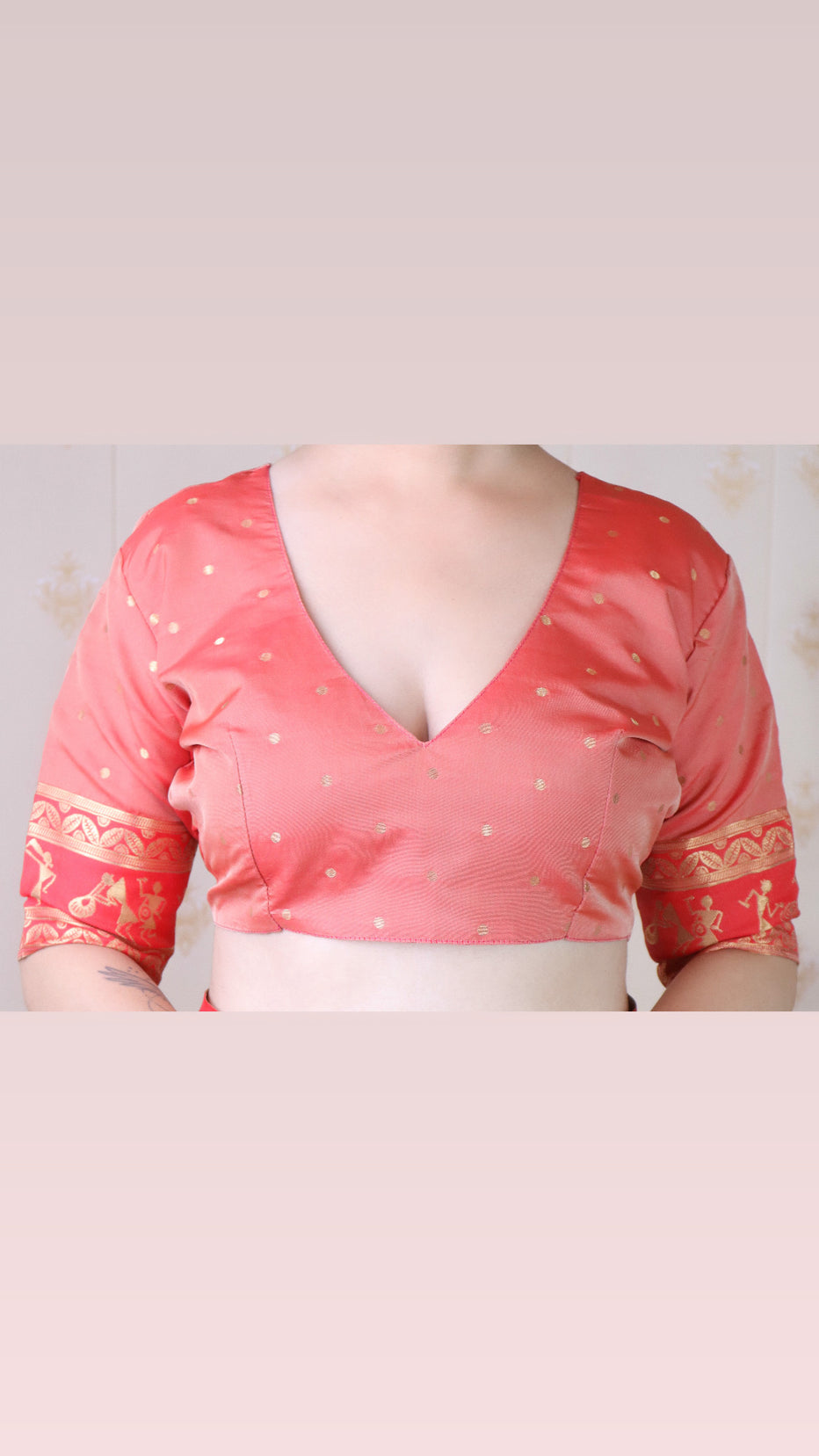 Cream Soft Silk Zari Woven Warli Art Soft Silk Saree