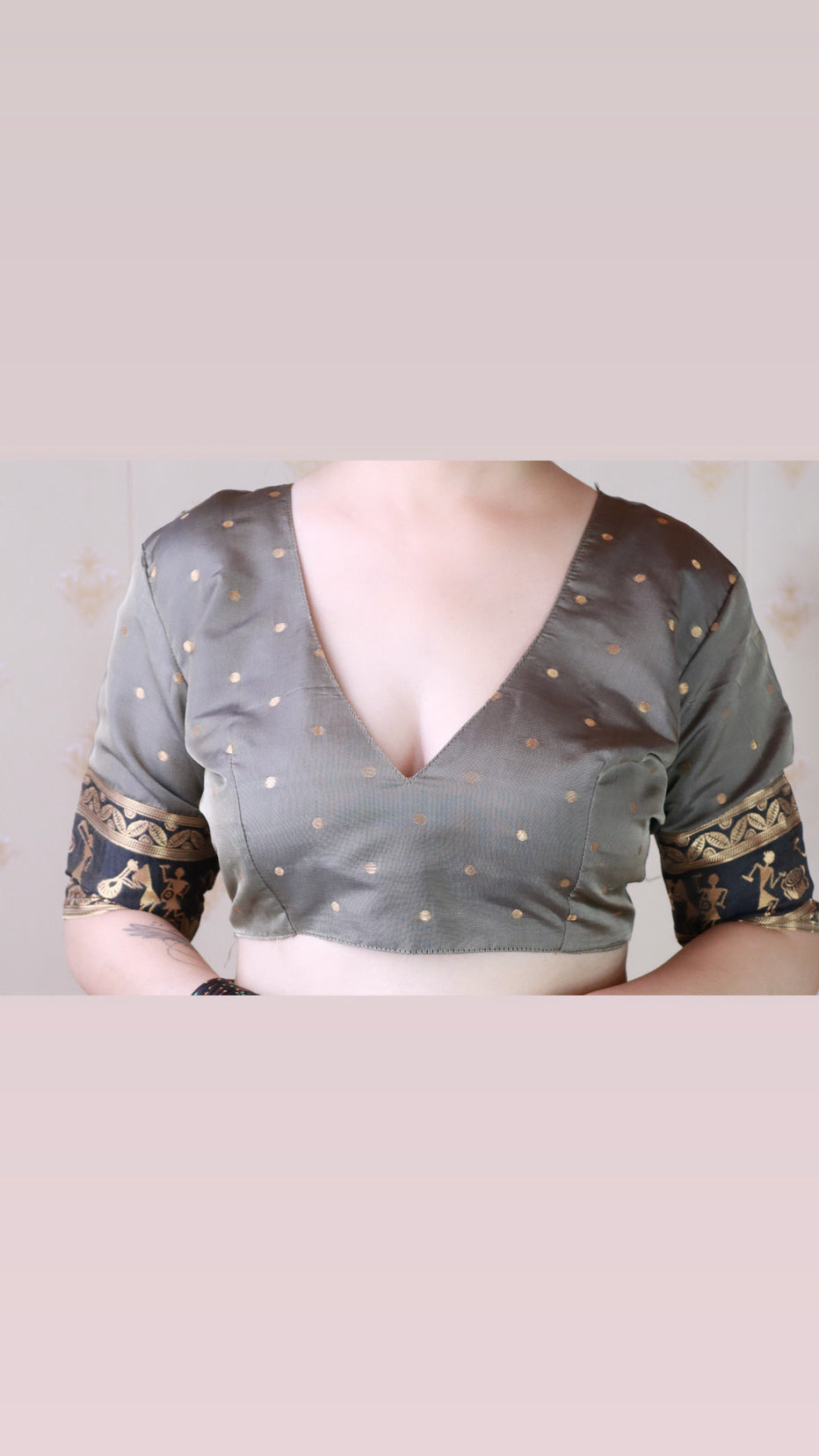 Chickoo Soft Silk Zari Woven Warli Art Soft Silk Saree