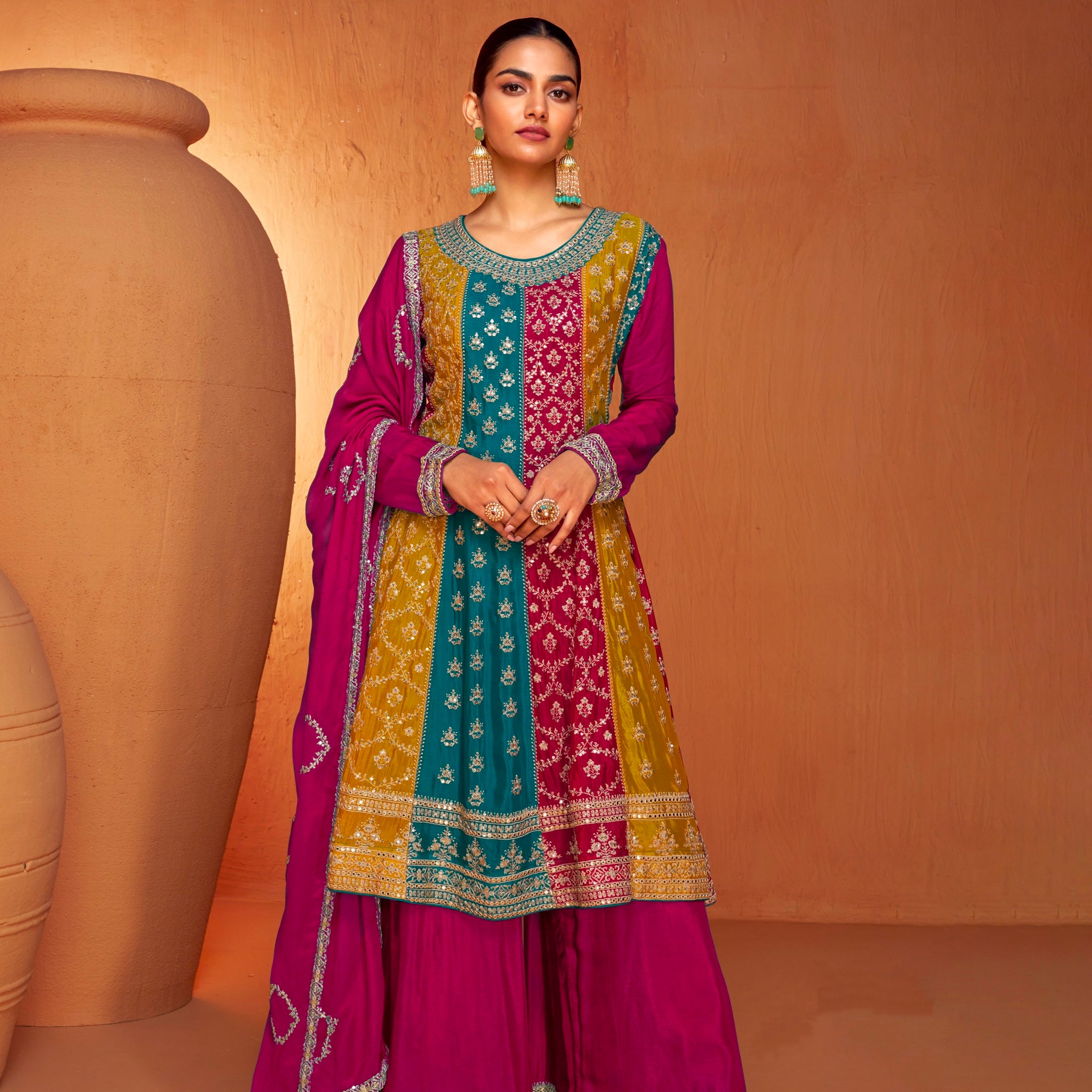 Beautiful Designer Wedding Wear Latest Anarkali Style Salwar Suit