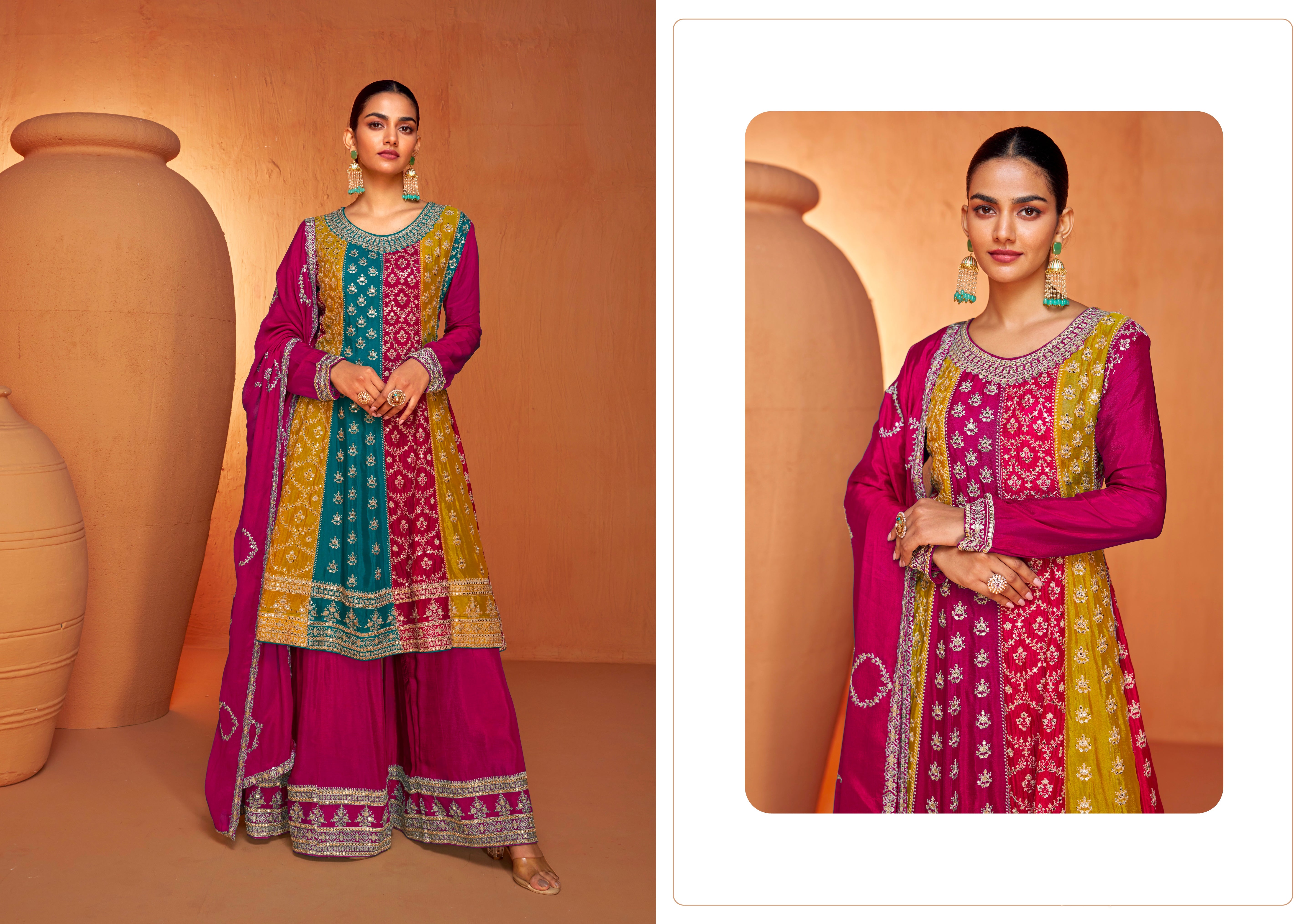 Beautiful Designer Wedding Wear Latest Anarkali Style Salwar Suit