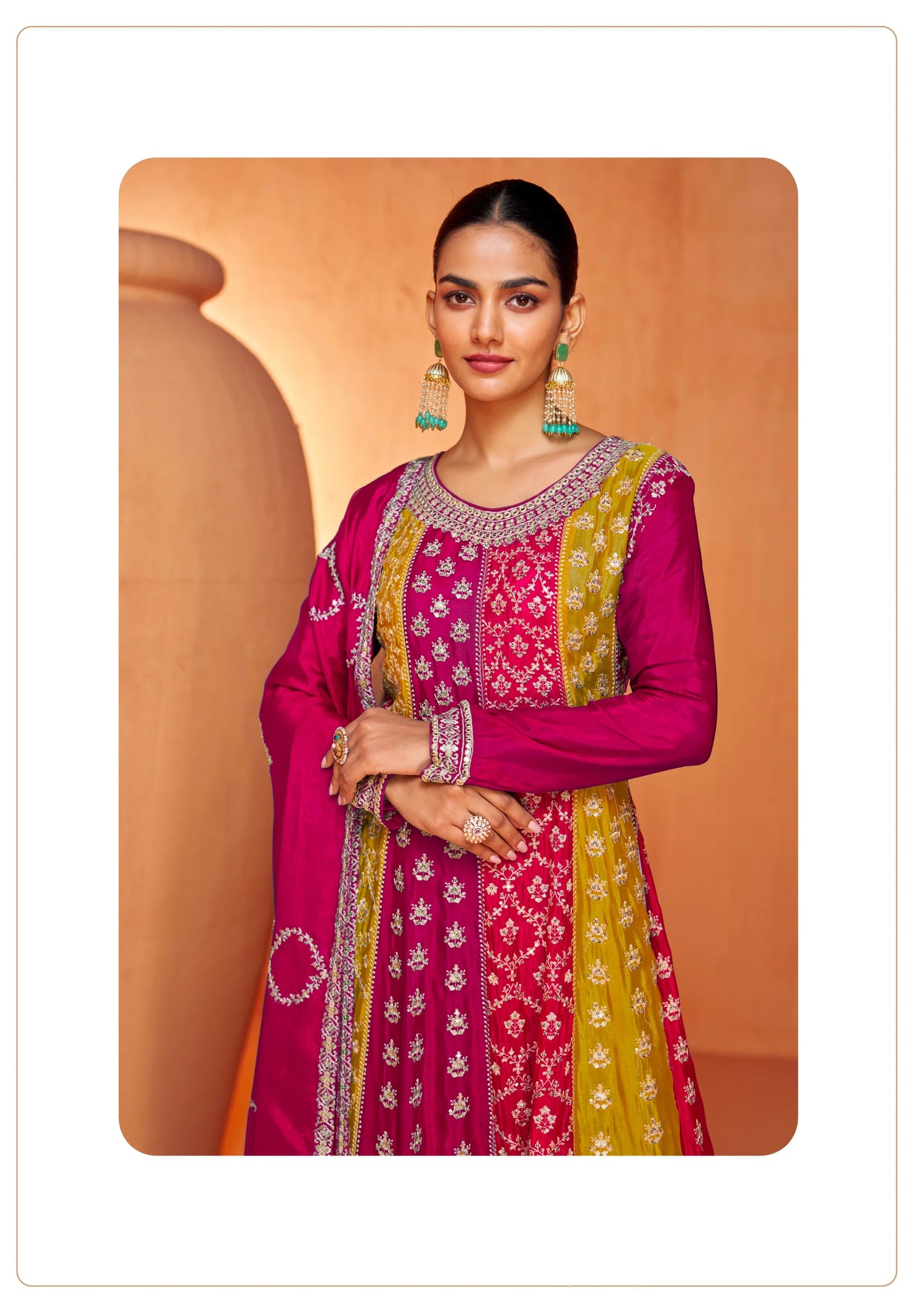 Beautiful Designer Wedding Wear Latest Anarkali Style Salwar Suit