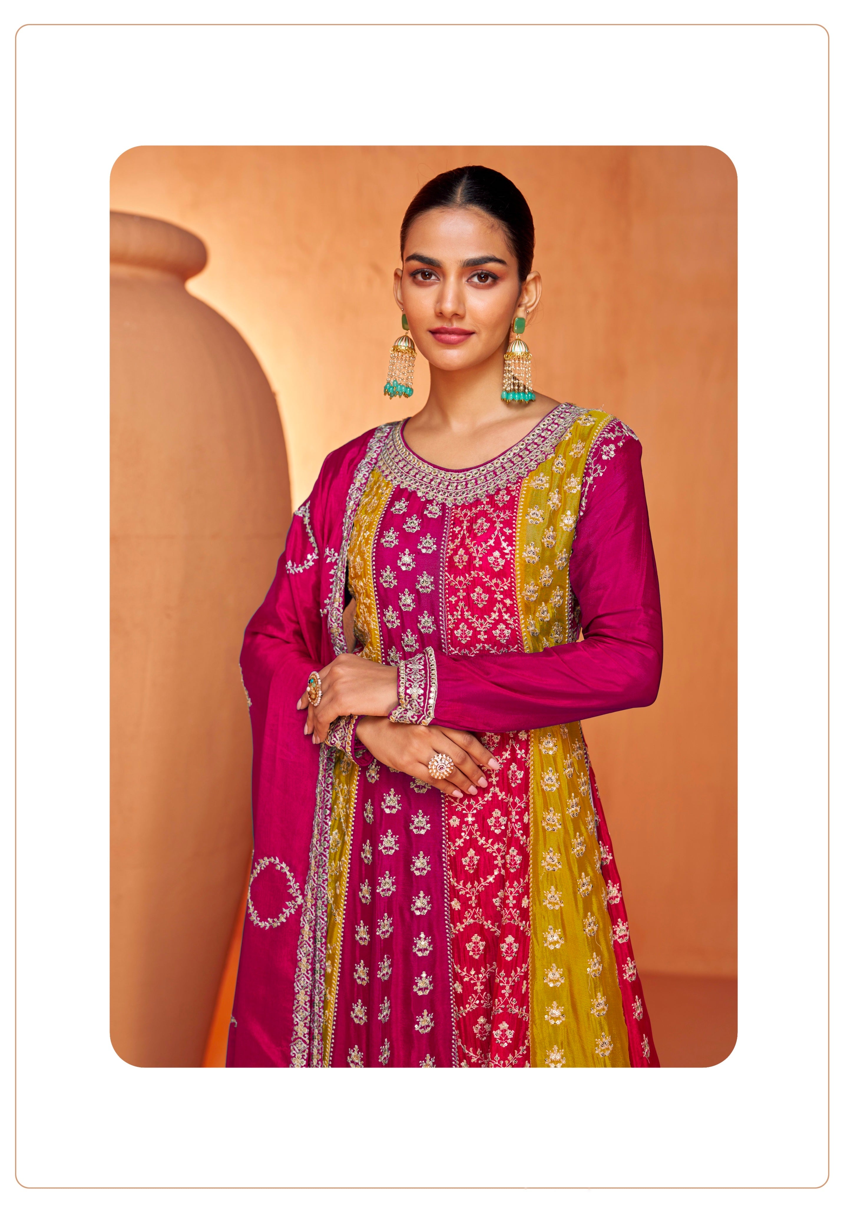 Beautiful Designer Wedding Wear Latest Anarkali Style Salwar Suit