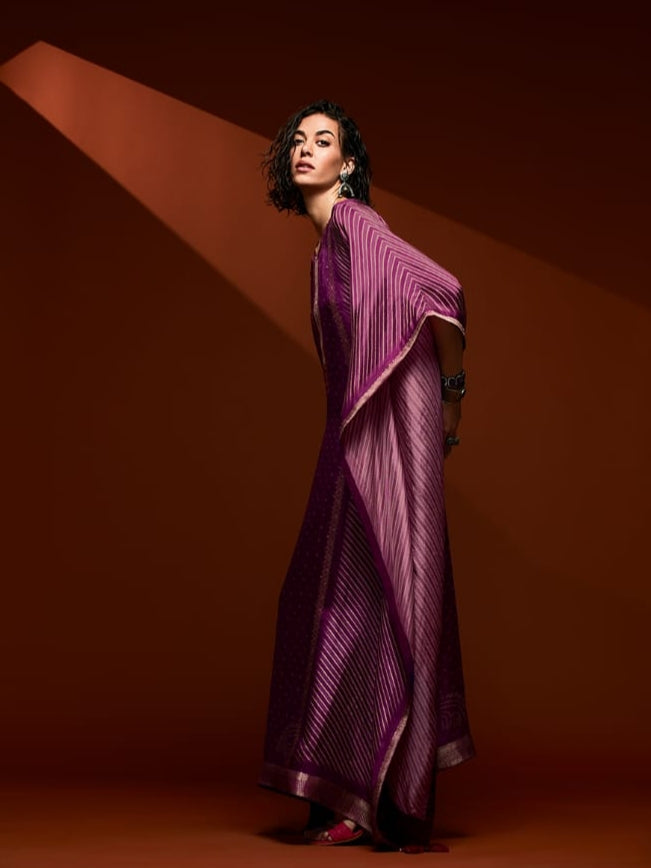 Royal Purple Bandhani Kaftan