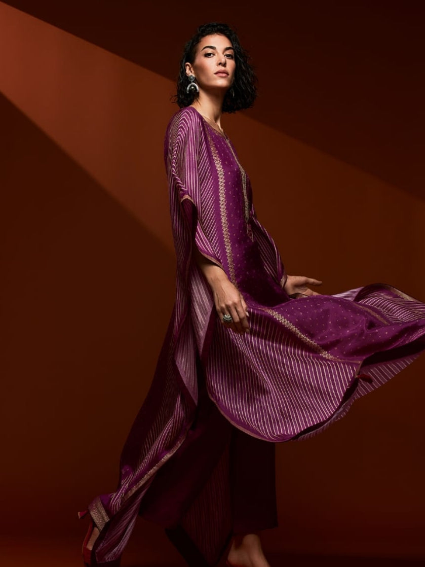 Royal Purple Bandhani Kaftan