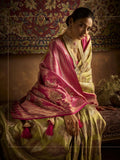 Bridal Kanjivaram Saree Featuring Swarovski Embellishments

