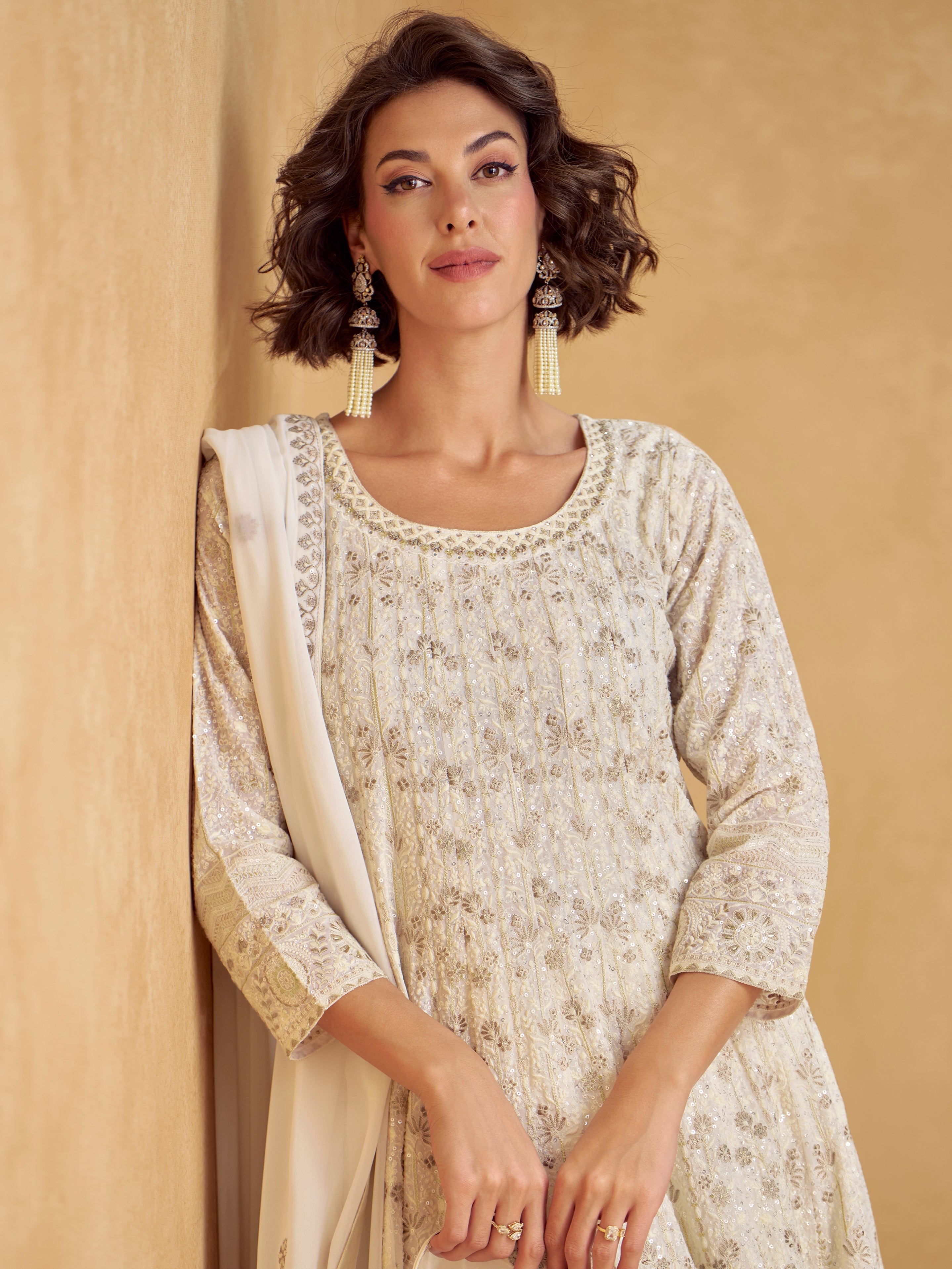 Party wear sharara suit with dupatta