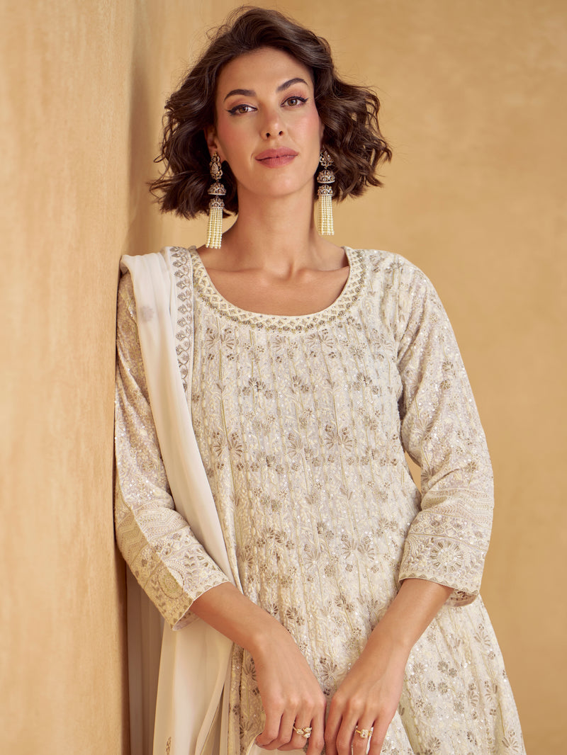 Party wear sharara suit with dupatta