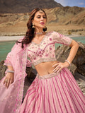 Bridesmaid Baby Pink Lehenga for Wedding Functions