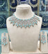 Sky blue necklace set with matching earrings