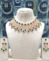 Mint green necklace with earrings