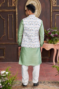 Art silk men’s wear in rich green tone