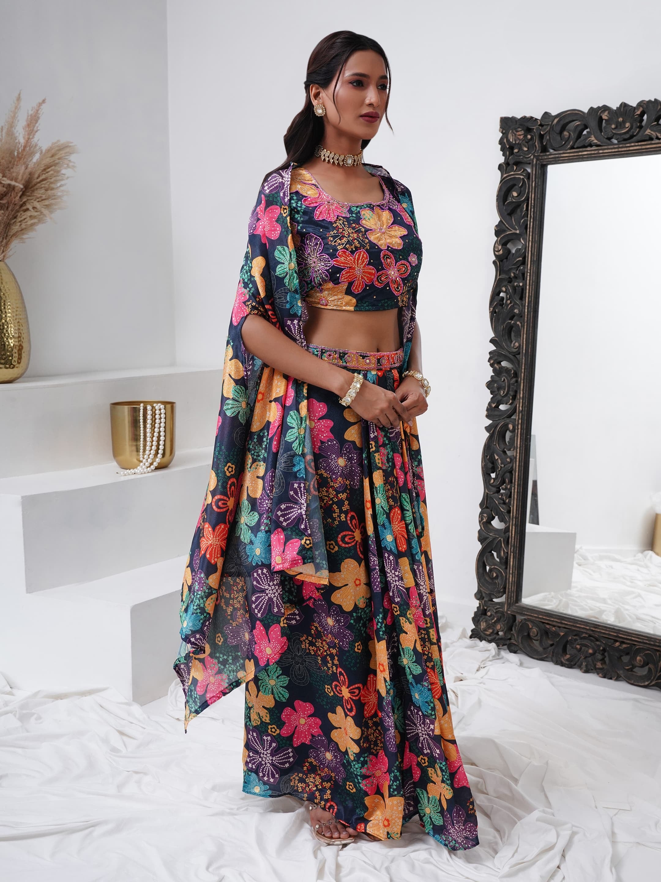 Fully Stitched Indo-Western Festive Wear Outfit

