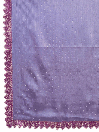 Lavender embroidered saree for festive events