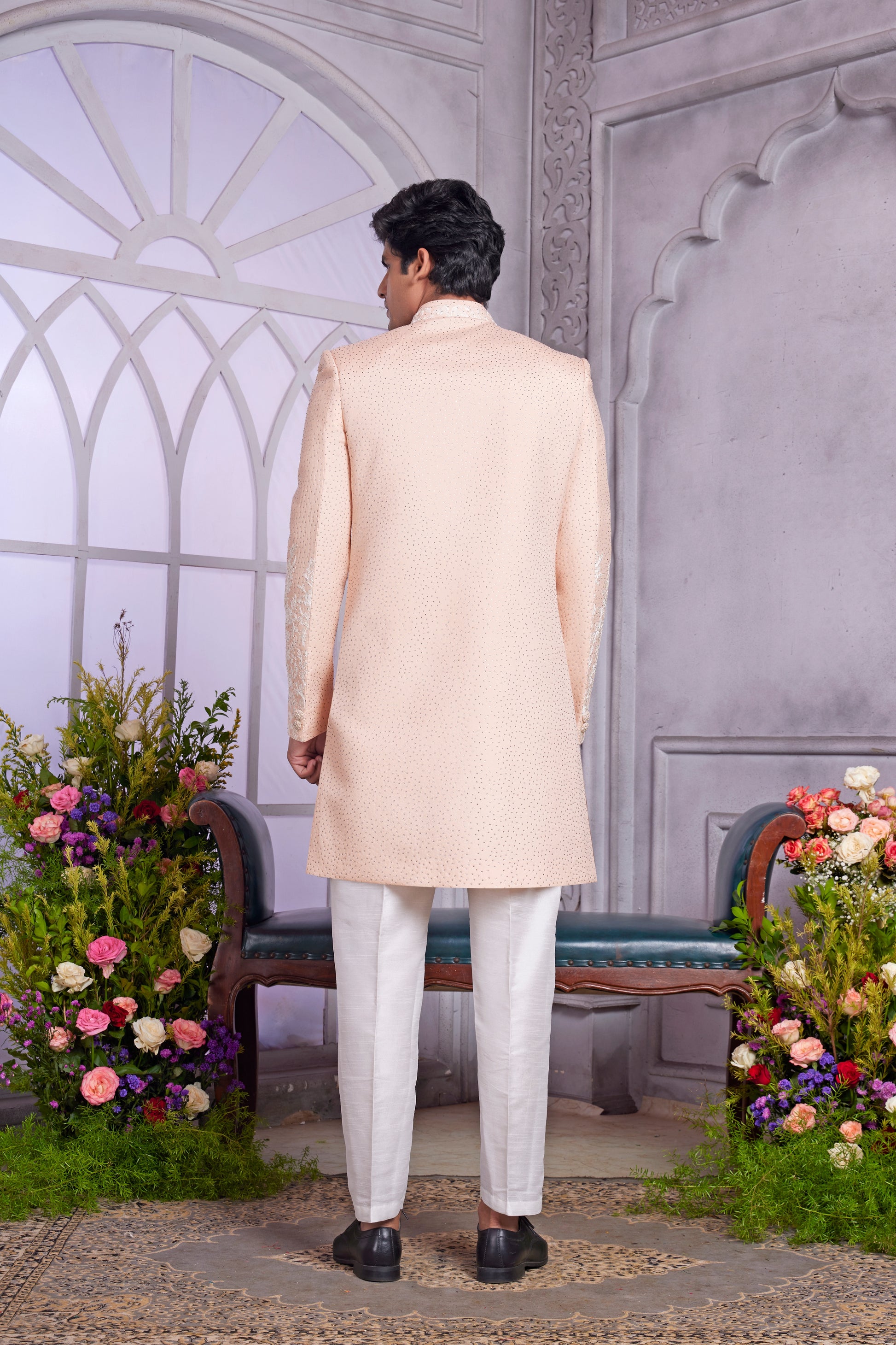 Traditional peach outfit for men