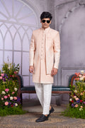 Haldi and roka outfit in peach