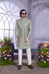 Sage green indo western with embroidery