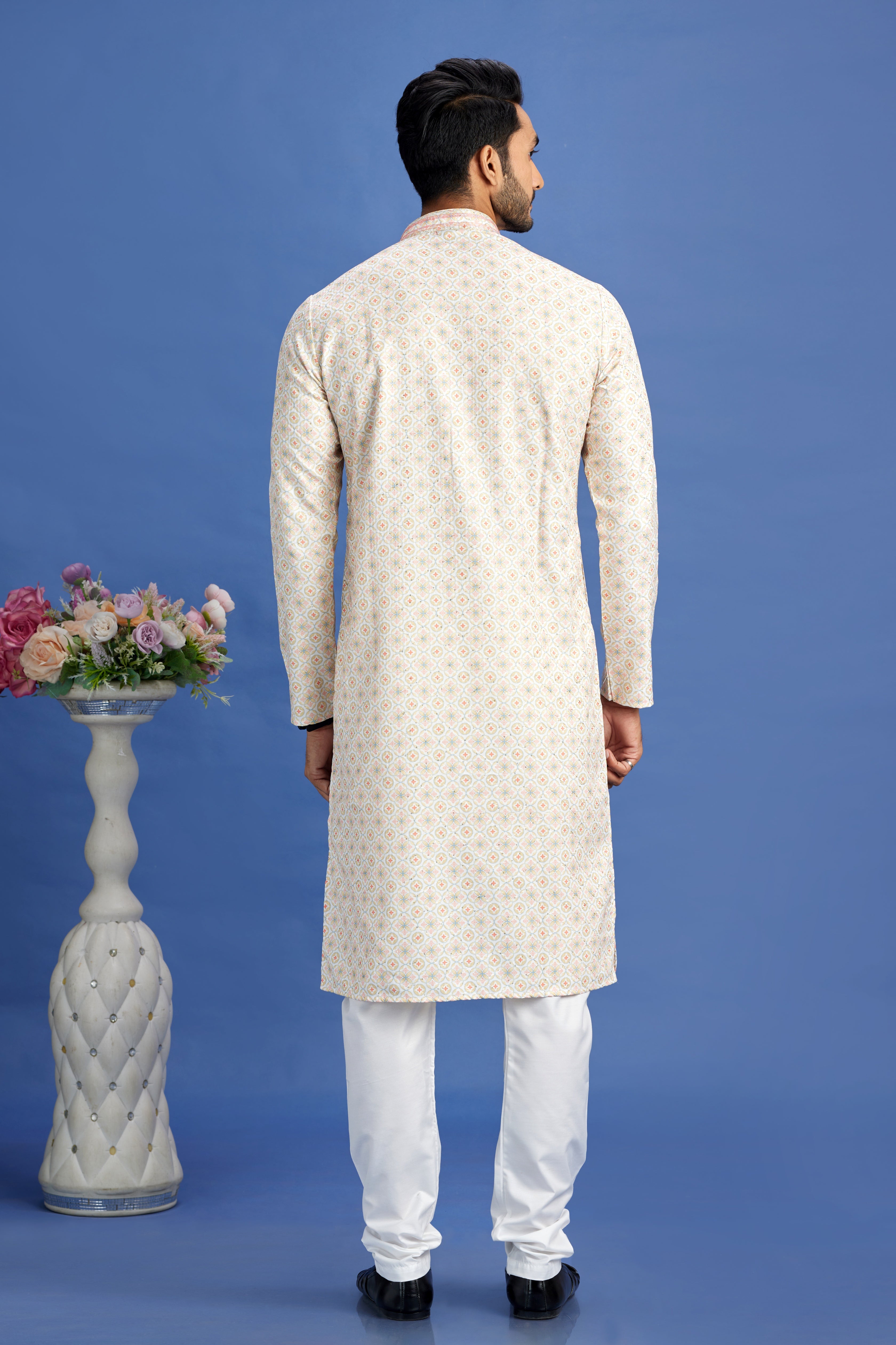 Pintux embroidered cotton kurta set