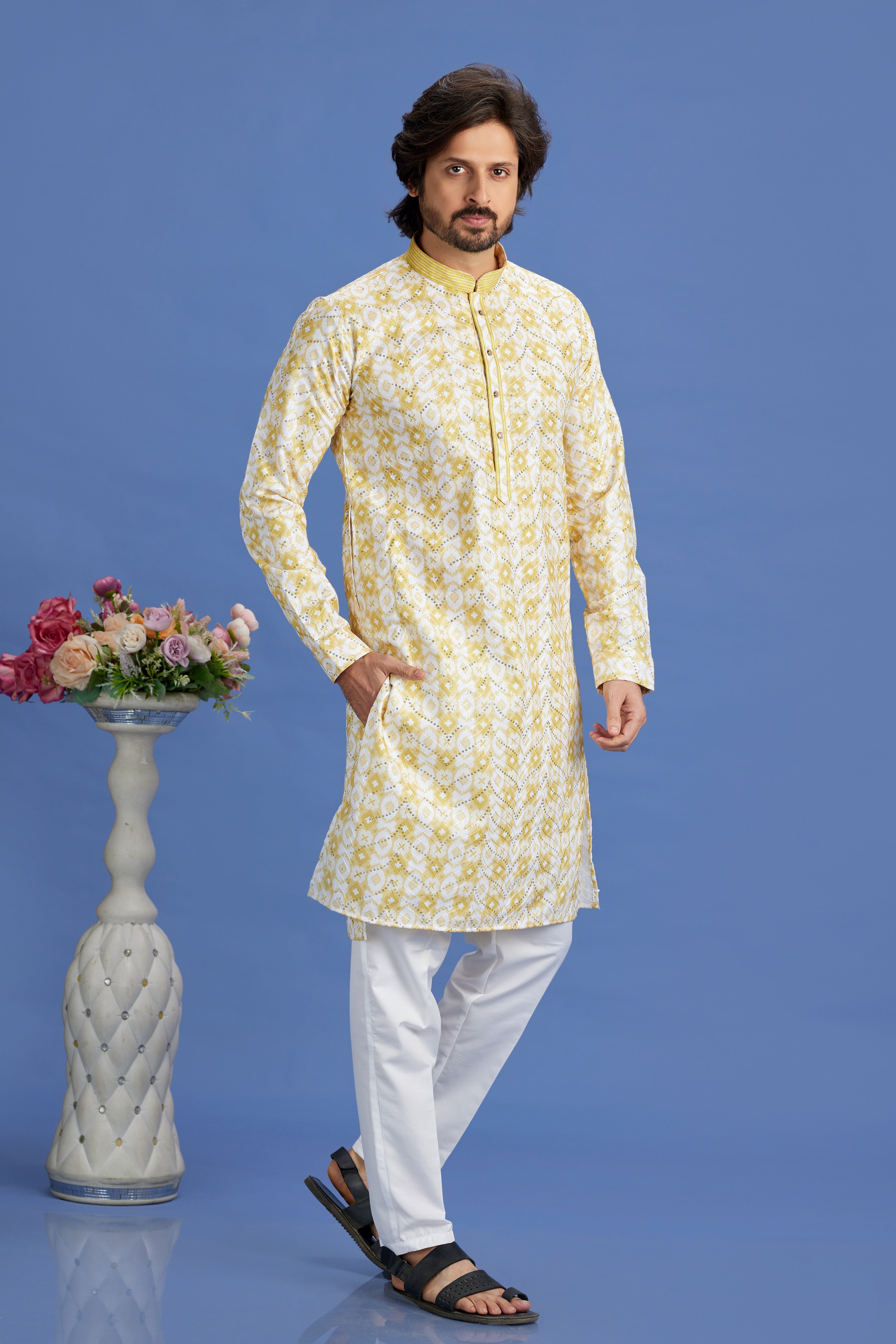 Designer yellow ethnic wear for men

