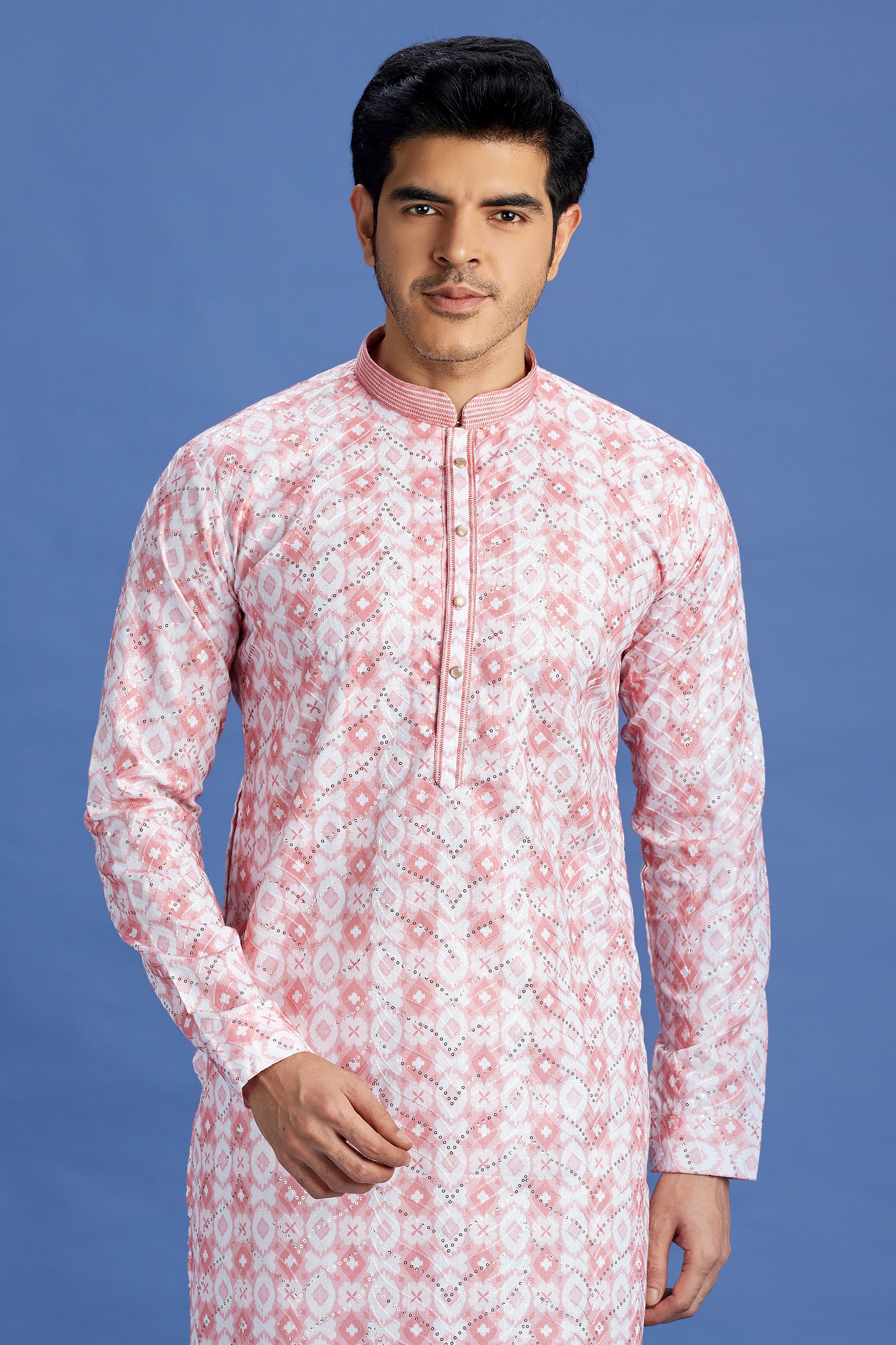 Designer ethnic kurta in pink

