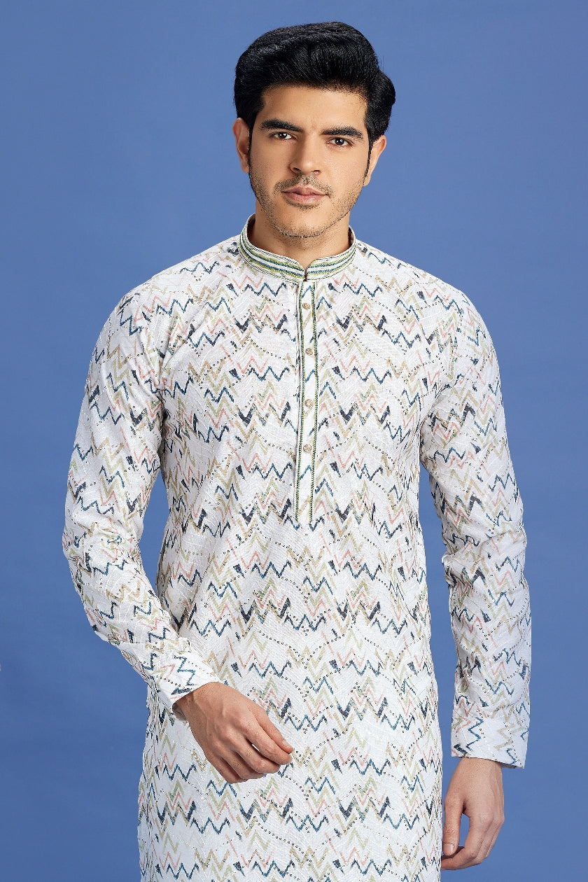 Festive wear embroidered kurta for men

