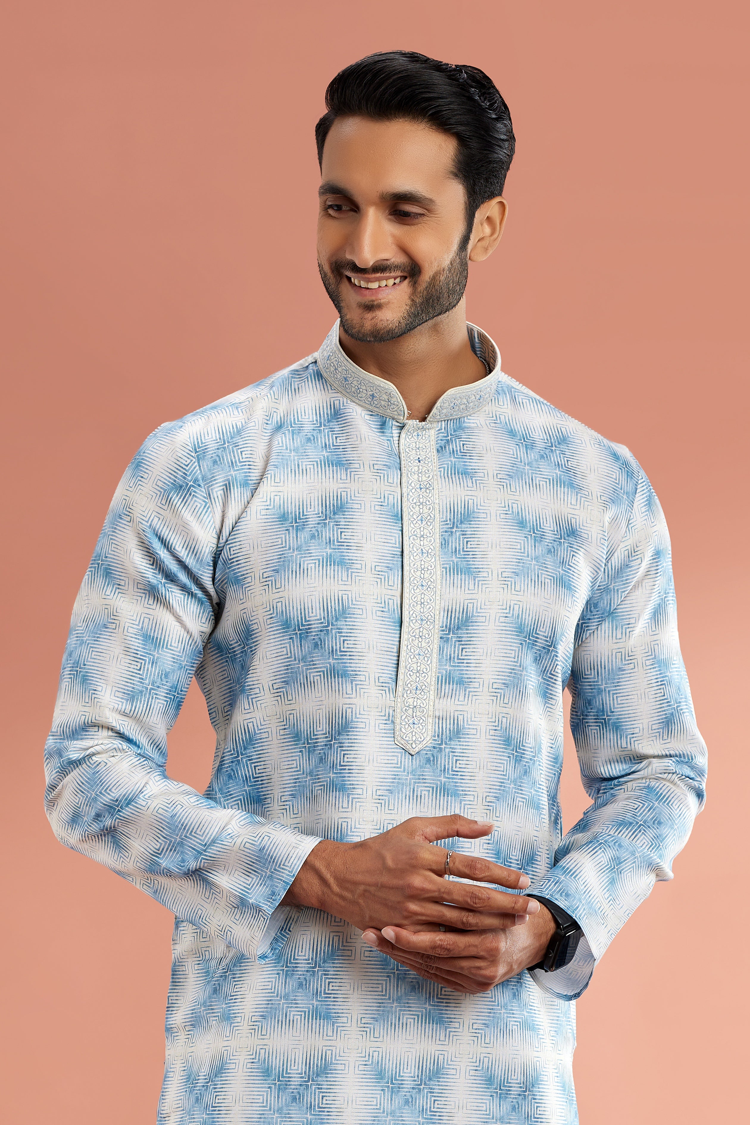 sky blue kurta pajama for men
