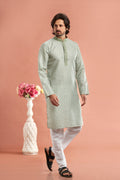Sage green printed kurta pajama

