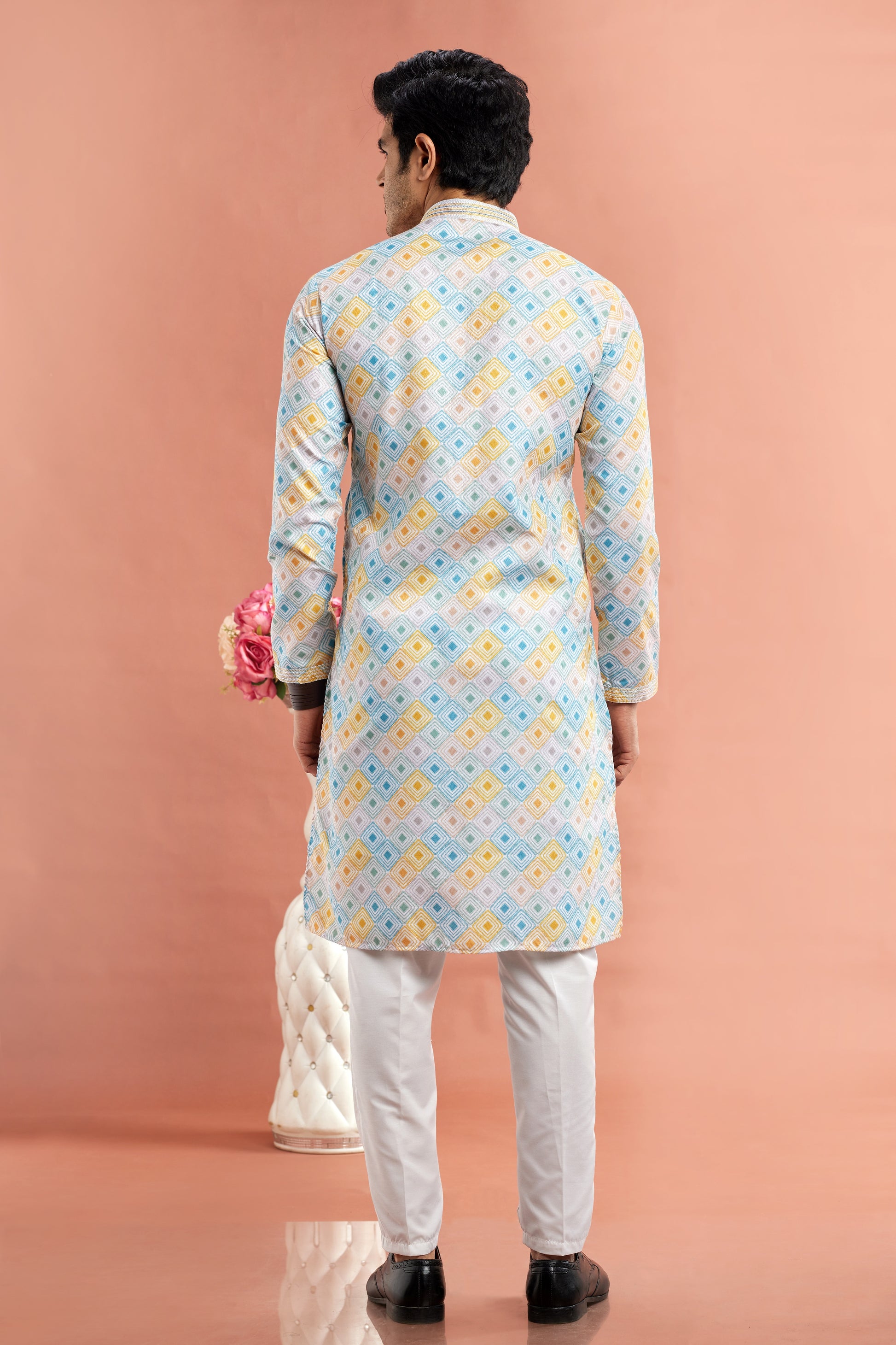 Traditional yellow kurta pajama

