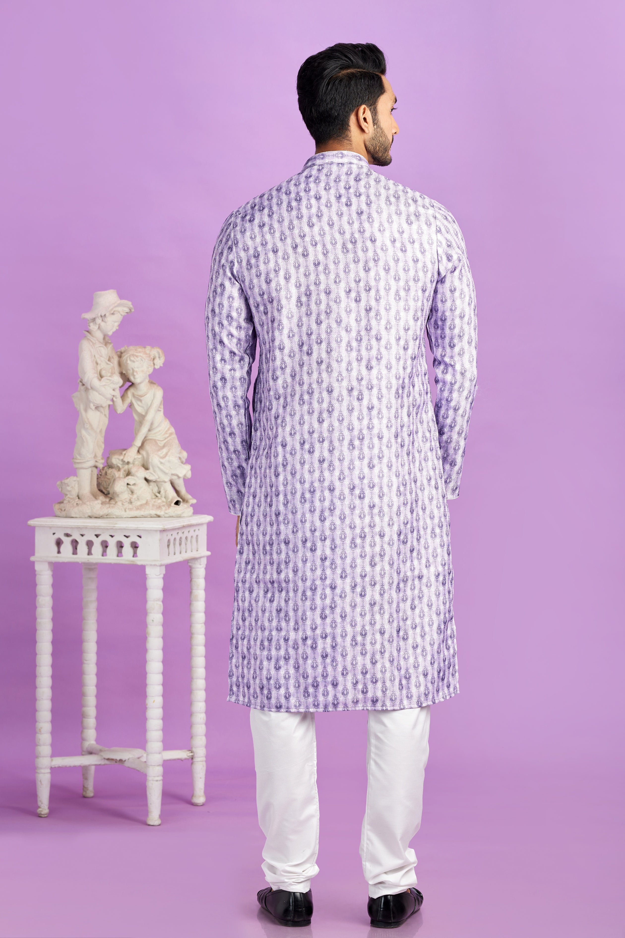 Lavender festive kurta pajama set

