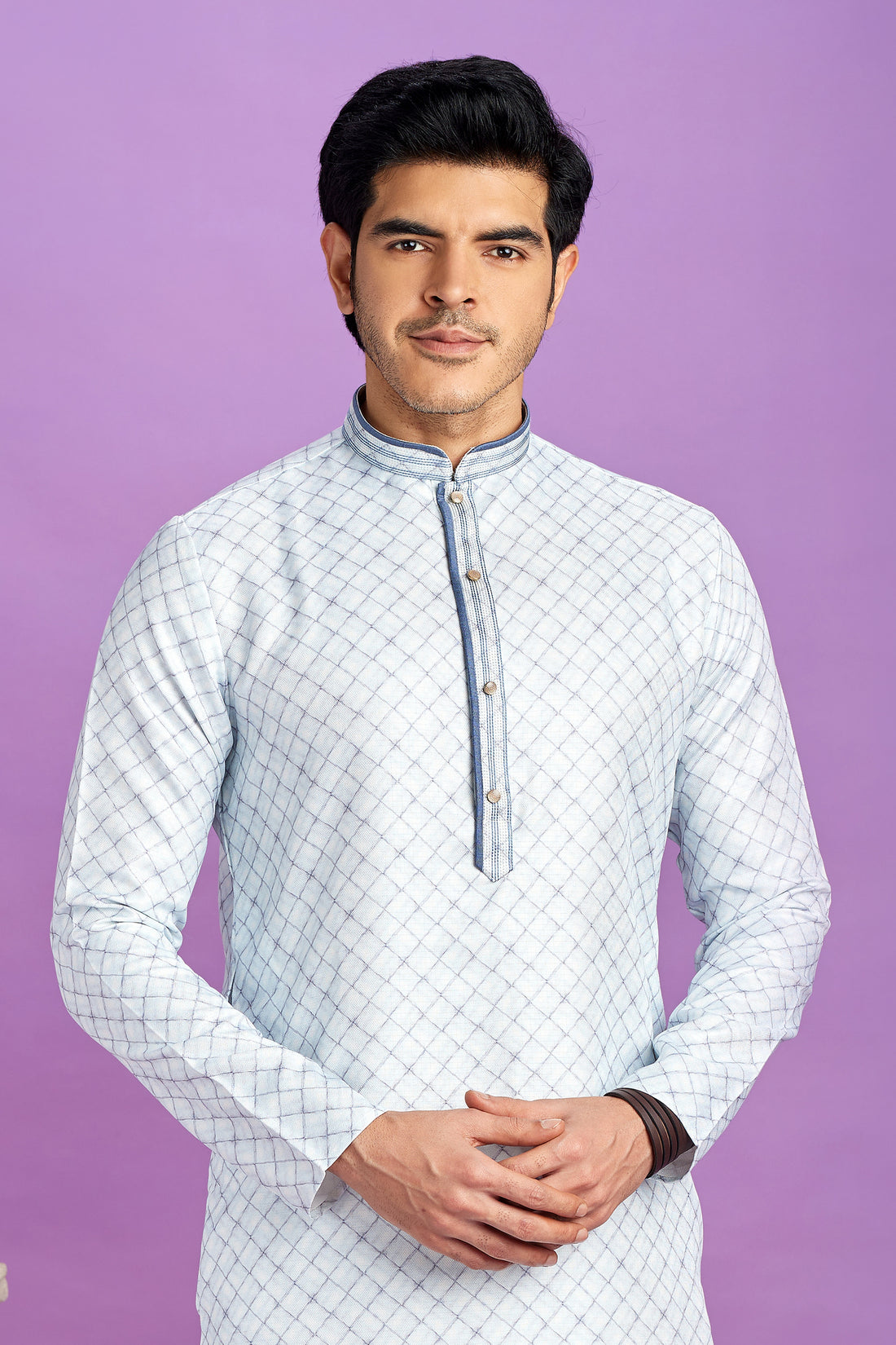 Ice grey kurta pajama for men

