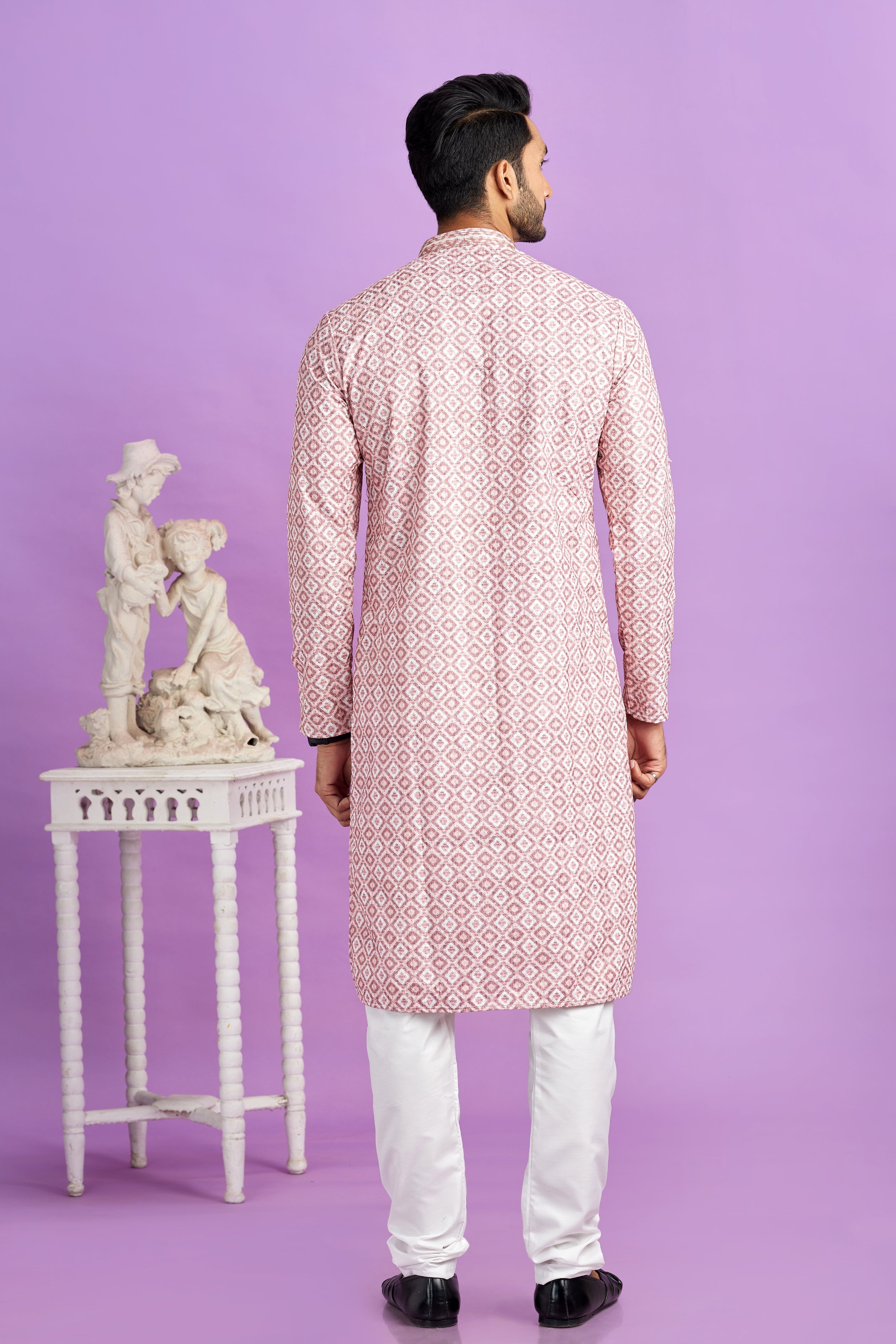 Digital print rust kurta

