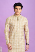 Semi cotton pintux kurta set


