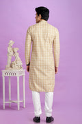 Printed brown ethnic kurta set

