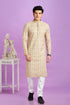 Beige brown kurta pajama men

