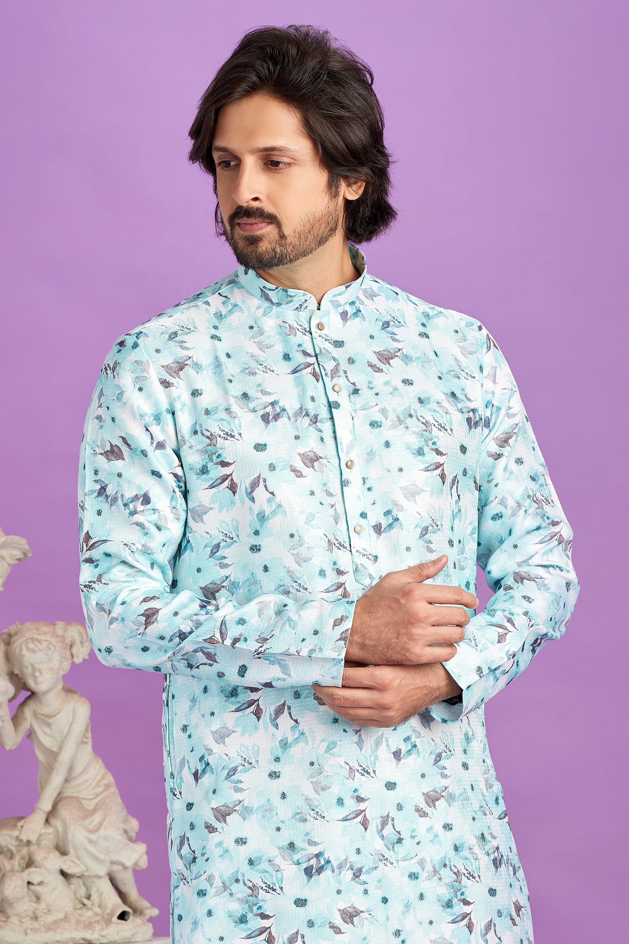 Semi cotton kurta with churidar

