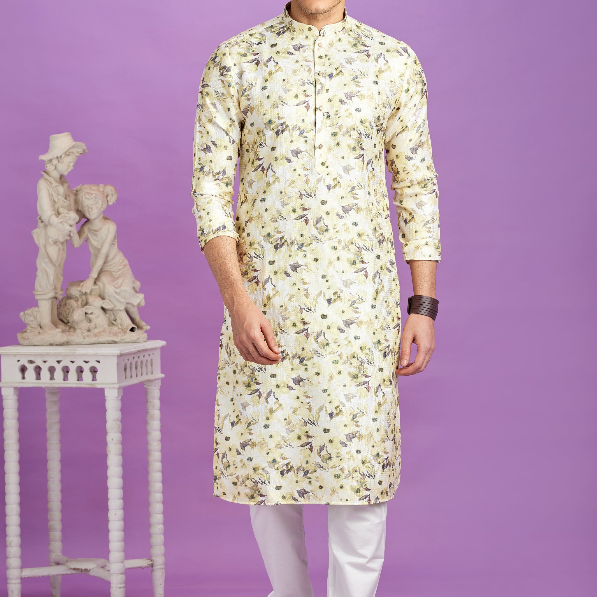 white kurta pajama for men
