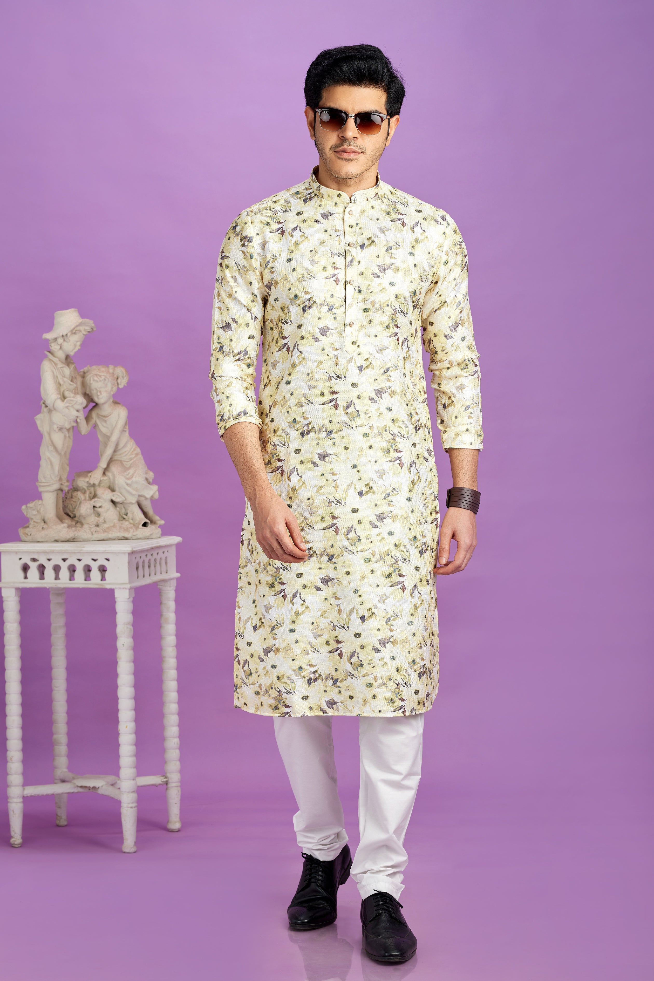 white kurta pajama for men
