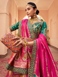 Teal orange pink lehenga choli

